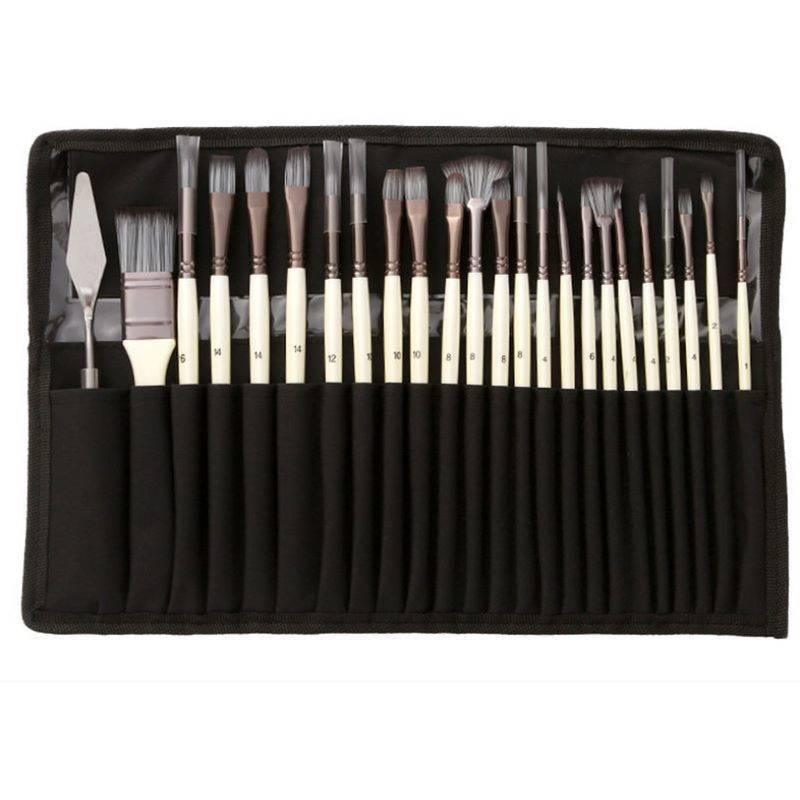 Painting Brush Set for Acrylic, Watercolor and Oil Paint with Canvas Bag –  Artiful Boutique