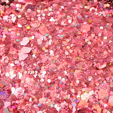 pink iridescent glitter close-up