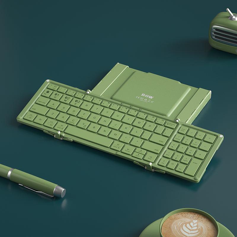 Rechargeable Keyboards - Foldable Keyboard - B.O.W - Green/Numbers