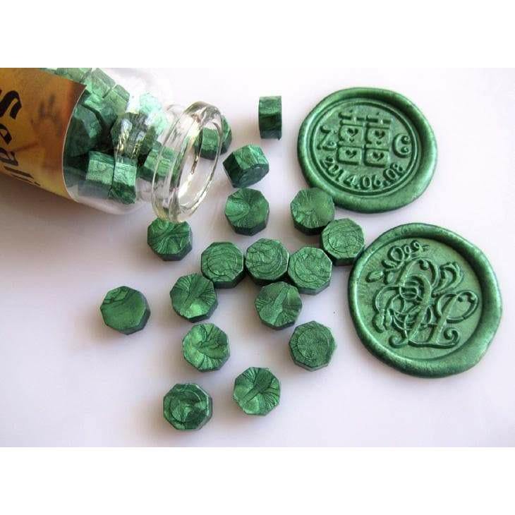 Raw Candle Wax - Colored Sealing Wax - Green gold