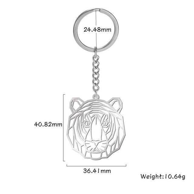 Keychains - Geometric Keychain - Tiger