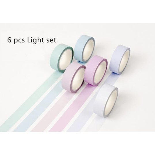 Washi Tape Sets - Washi Tape Set - Pastel - Light / 6