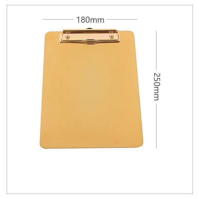 Stationery - Stainless steel golden folder board - Gold / M