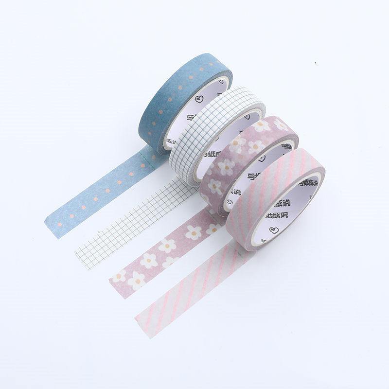 Decorative Tape - Pastel Washi Tape Set - Simple Pattern - Cool
