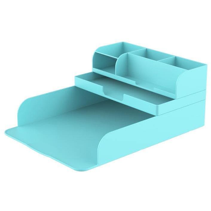 Desk Organizers - Stackable and Customizable Desktop Organizer - Turquoise / Style 2