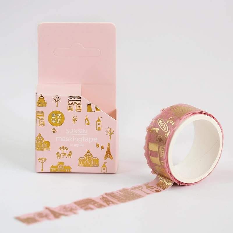Individual Washi Tapes - Golden Washi Tapes - Sunsin In my Life Masking Tape - Pink
