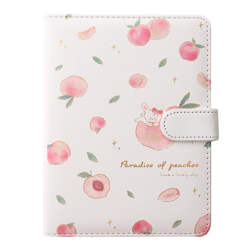 Notebooks & Notepads - Hardcover Notebook - Paradise of Peaches - White