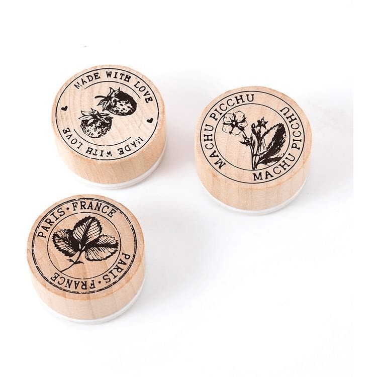 Decorative Stamps - Round Rubber Stamps - 1