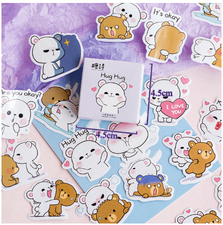 Decorative Stickers - Cute Kawaii Animal Stickers - Bear