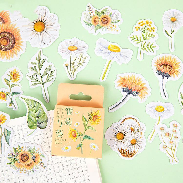 Decorative Stickers - Self-adhesive stickers decorative sealing stickers - Daisies and sunflowers