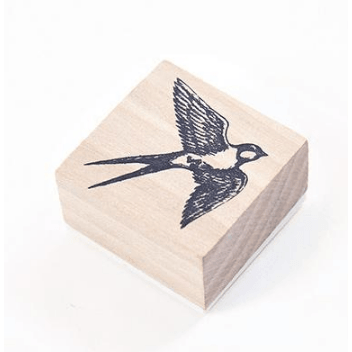 Decorative Stamps - Vintage Wooden Stamps - Nature - Swallows