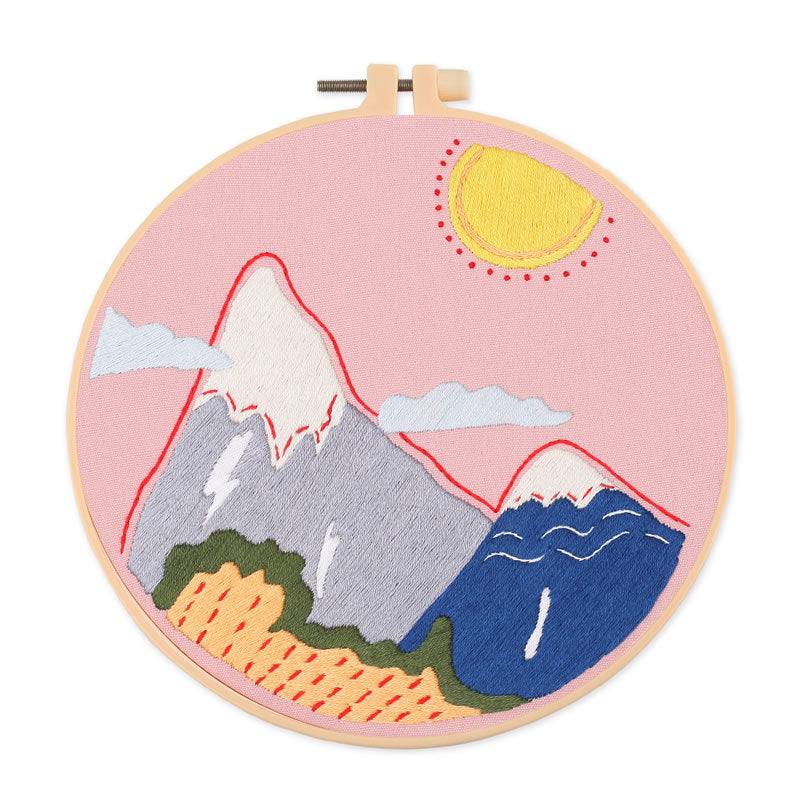 Embroidery Kits - Embroidery Kit - Pink Landscape - 1