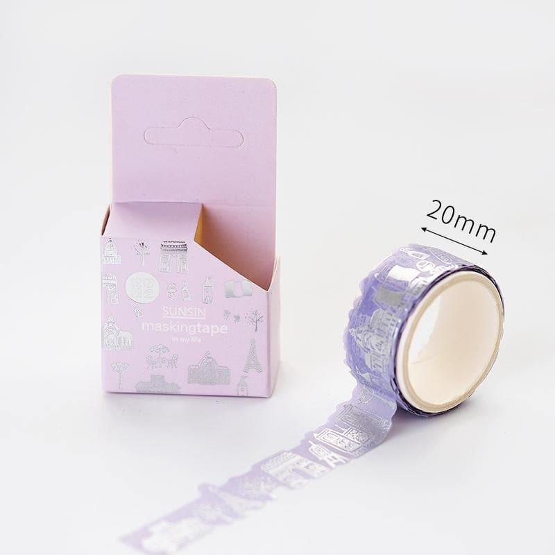 Individual Washi Tapes - Golden Washi Tapes - Sunsin In my Life Masking Tape - Violet