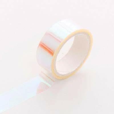 Decorative Tape - Rainbow Holographic Washi Tape - White