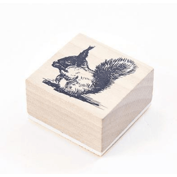 Decorative Stamps - Vintage Wooden Stamps - Nature - Squirrel