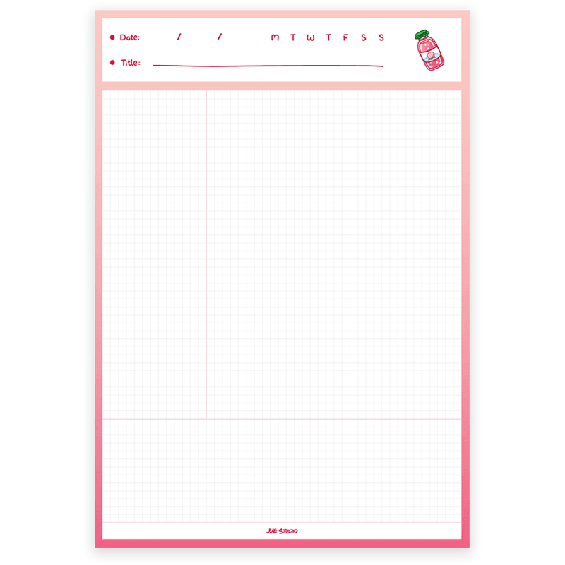 Notepads - Pink Notepad - Jue Studio -
