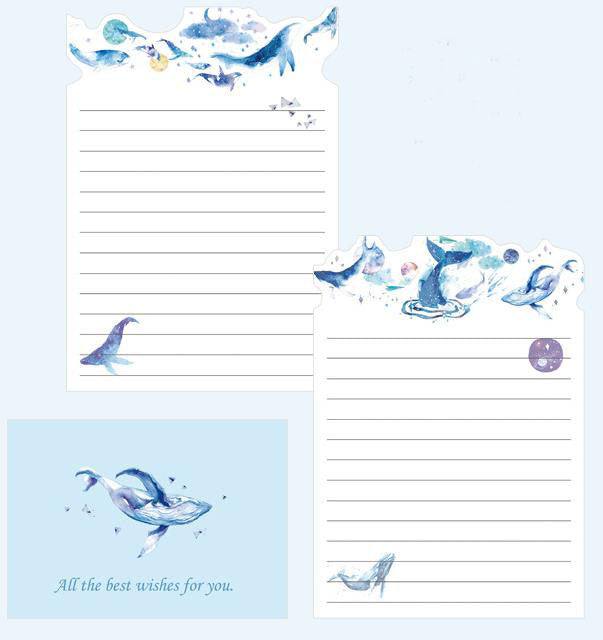 Letter Set - Illustrated Letter Set - Whale
