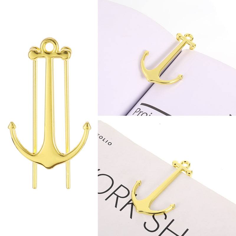 Metallic Bookmarks - Metallic Bookmarks - Boat Anchor - Gold