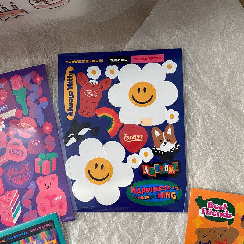 Sticker Sheets - Retro Kawaii Stickers - Happiness is Happening