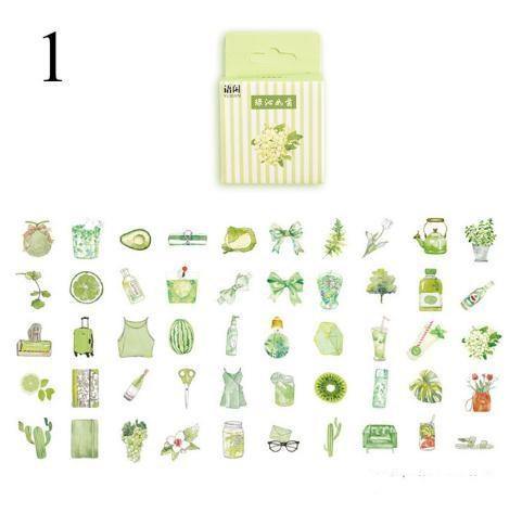 Sticker Flakes - Cute Decorative Stickers - Green