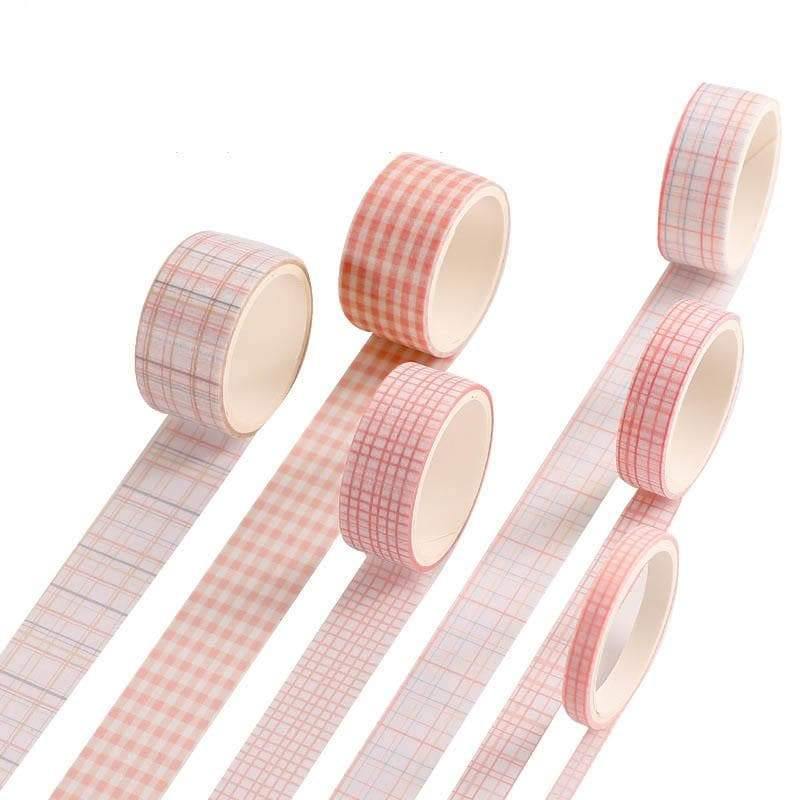 Decorative Tape - Washi Tape Set - Grid Control Series - Pink