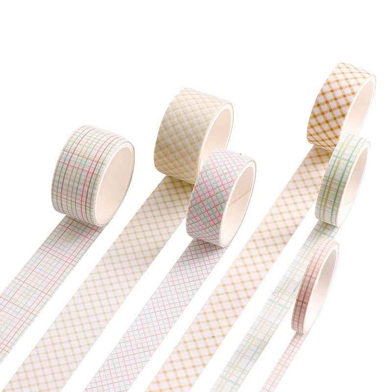 Decorative Tape - Washi Tape Set - Grid Control Series - Beige