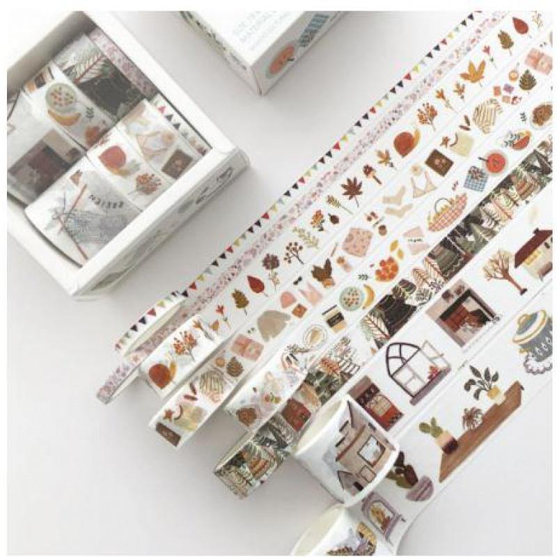 Decorative Stickers - Set Of Small Fresh Lattice Hand Account And Paper Glue - 4