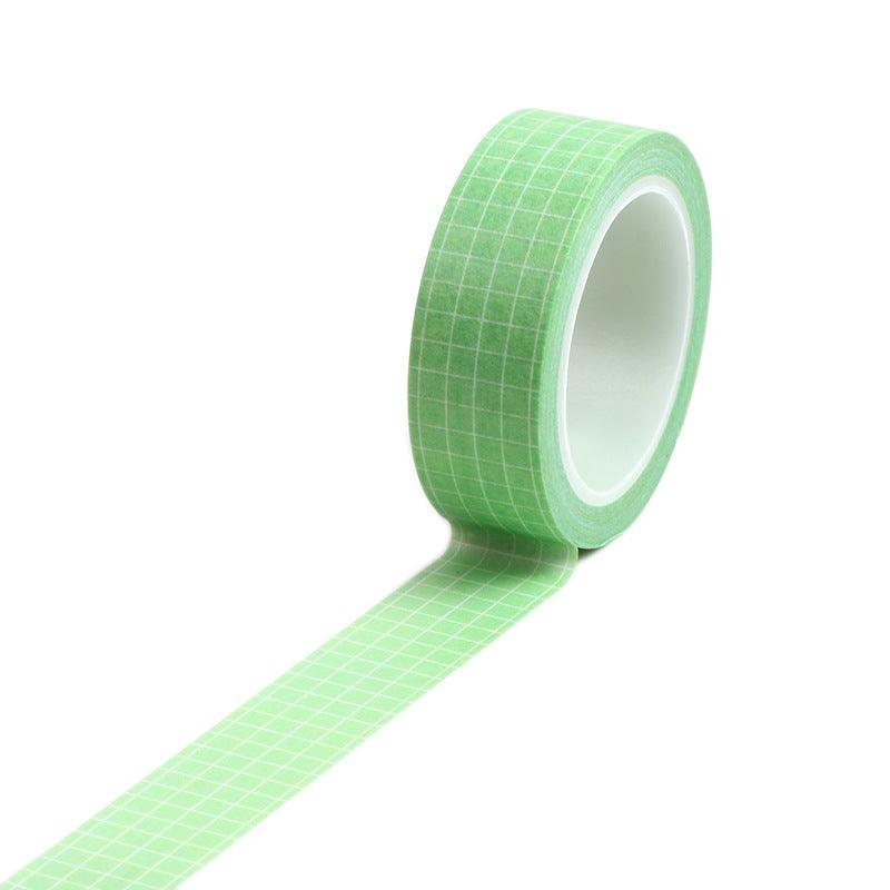 Individual Washi Tapes - Grid Washi Tapes - Green