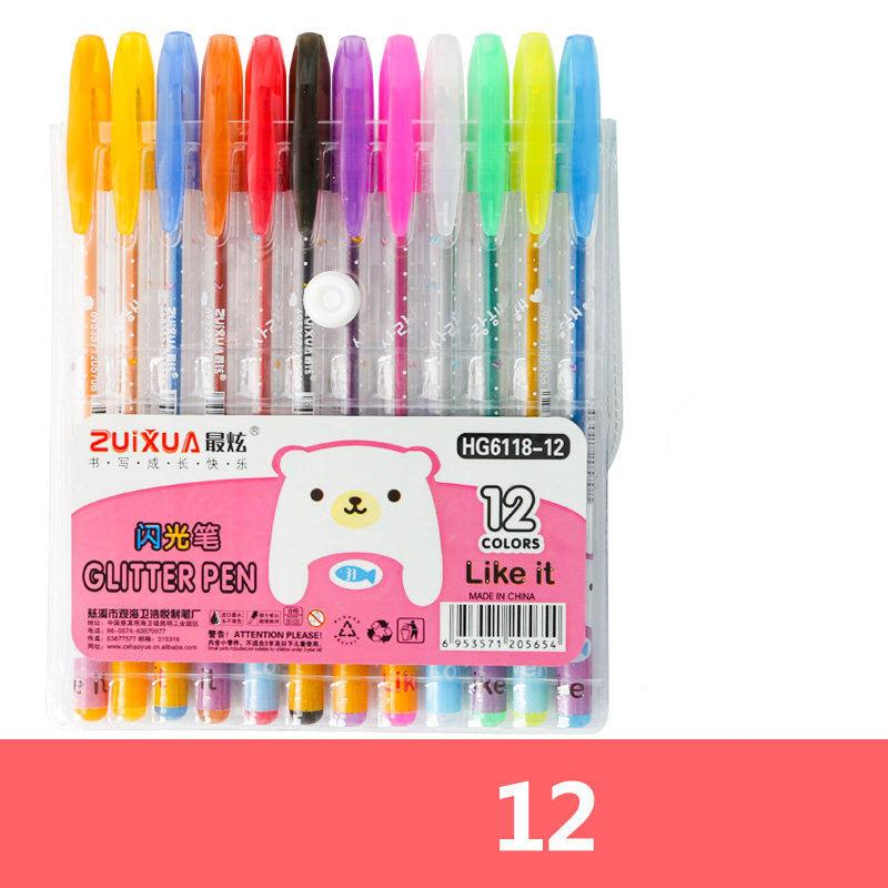 Gel Pen Sets - Gel Pen Set - Zuixua Glitter Pen - 12