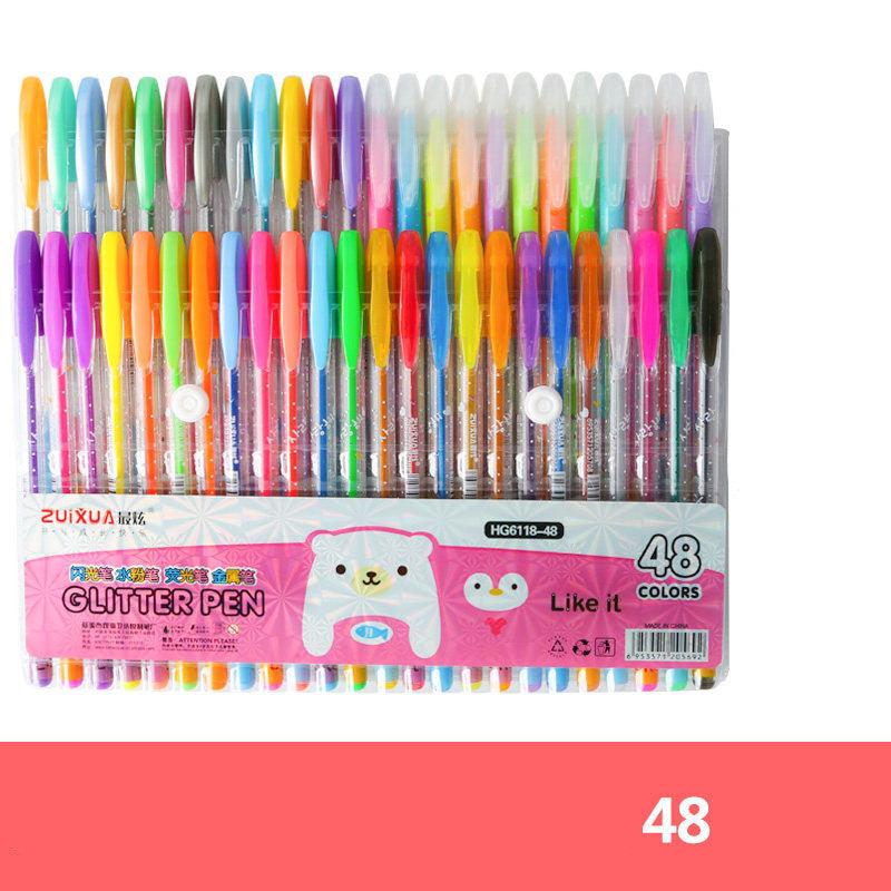 Gel Pen Sets - Gel Pen Set - Zuixua Glitter Pen - 48