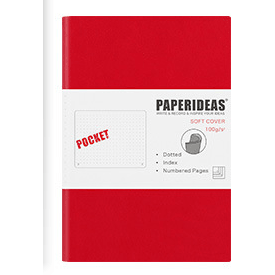 Notebooks - Plain Color Notebooks - PaperIdeas - Red / Lined