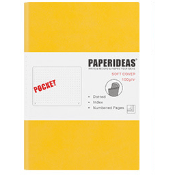 Notebooks - Plain Color Notebooks - PaperIdeas - Lemon yellow / Lined