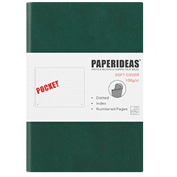 Notebooks - Plain Color Notebooks - PaperIdeas - Christmas Green / Lined