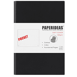 Notebooks - Plain Color Notebooks - PaperIdeas - Black / Lined