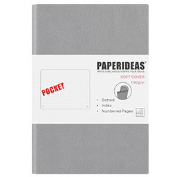 Notebooks - Plain Color Notebooks - PaperIdeas - Grey / Lined