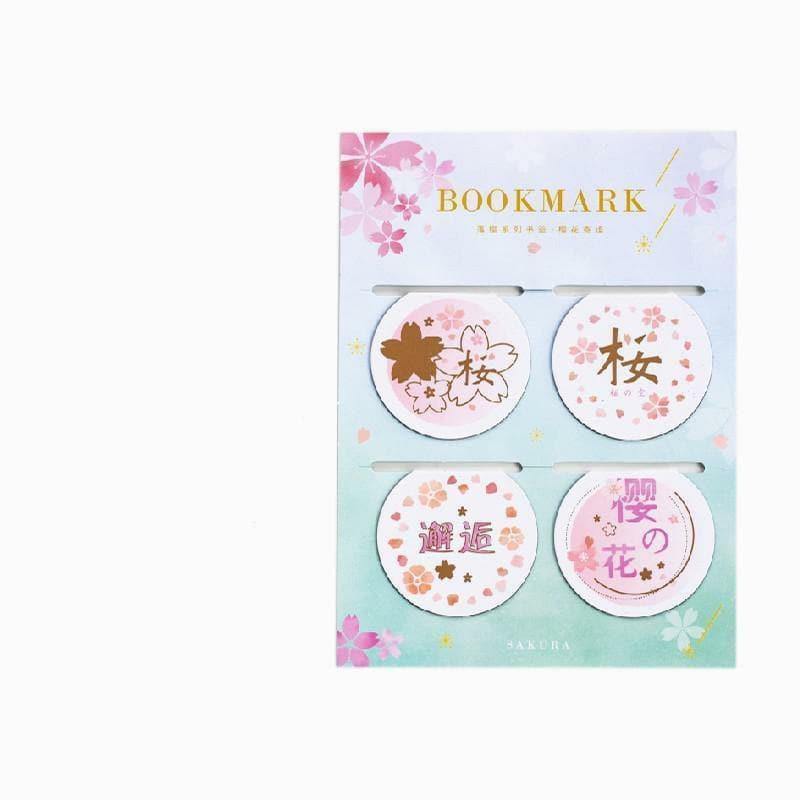 Bookmarks - Magnetic Bookmarks Sakura Series - Cherry Blossom Message