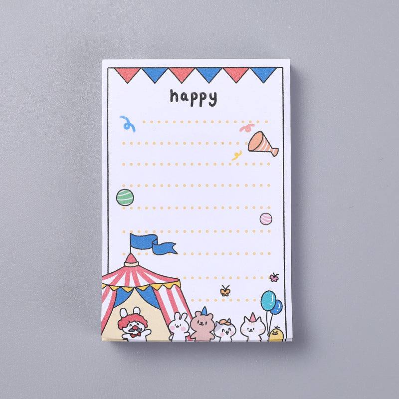 Sticky Notes - Large Kawaii Sticky Notes - Circus