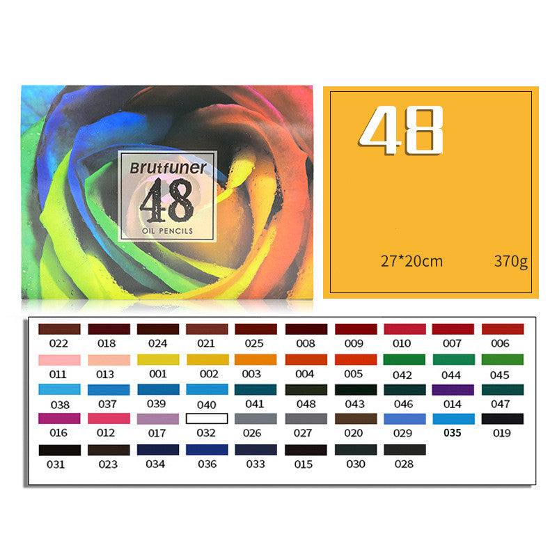 Oil-Based Colored Pencil Sets - Oil-Based Colored Pencil Set - Brutfuner - 48
