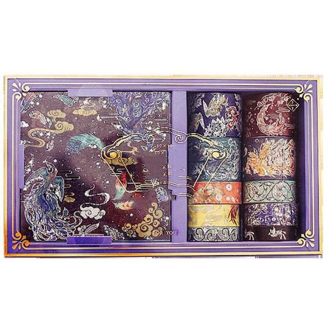 Washi Tape Sets - Washi Tape and Decorative Paper Set - Purple