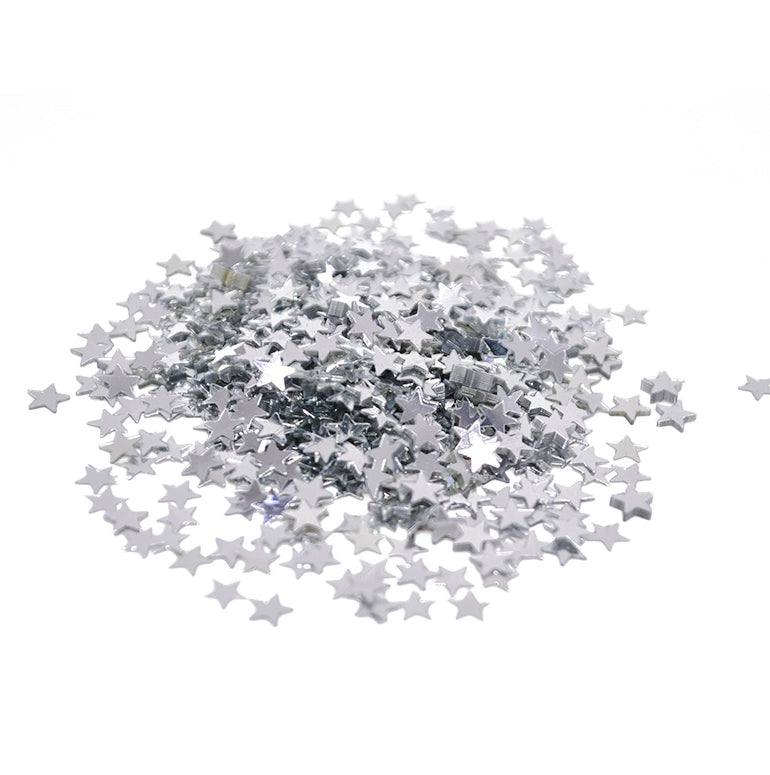 Resine Epoxy Fillers - Epoxy Resin Fillers - Metallic Star Sequins - Silver / 3mm