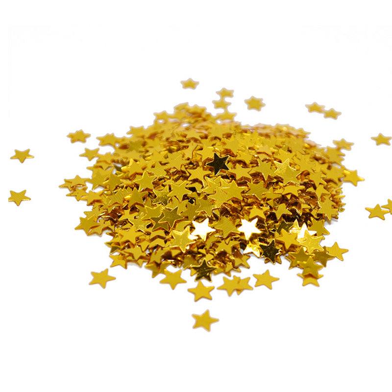 Resine Epoxy Fillers - Epoxy Resin Fillers - Metallic Star Sequins - Gold / 3mm