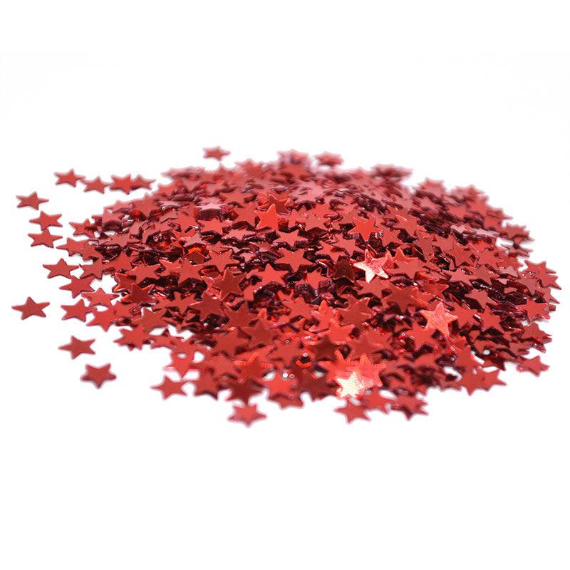 Resine Epoxy Fillers - Epoxy Resin Fillers - Metallic Star Sequins - Red / 3mm