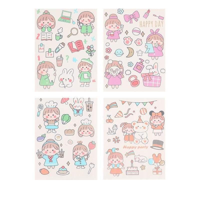 Sticker Sheets - Stickers - Kawaii Character - Party