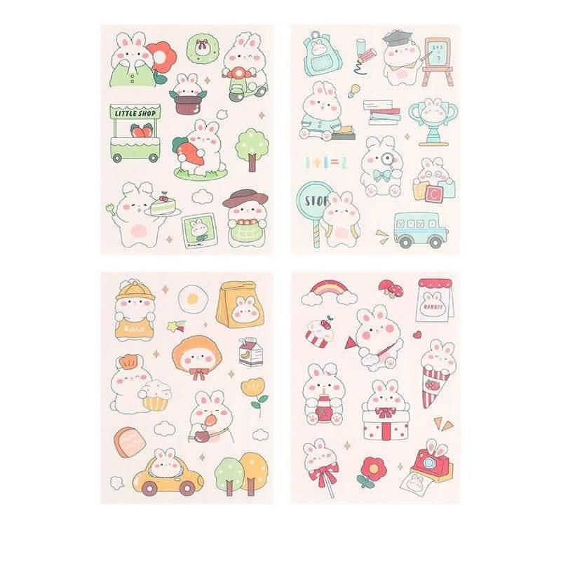 Sticker Sheets - Stickers - Kawaii Character - Cute Bunny