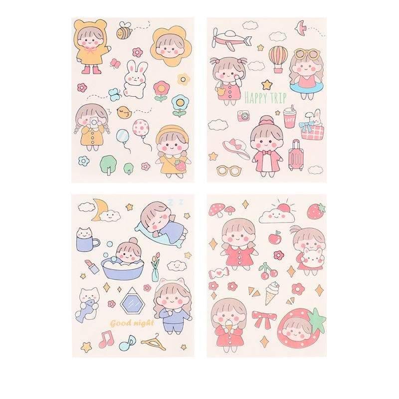 Sticker Sheets - Stickers - Kawaii Character - Happy