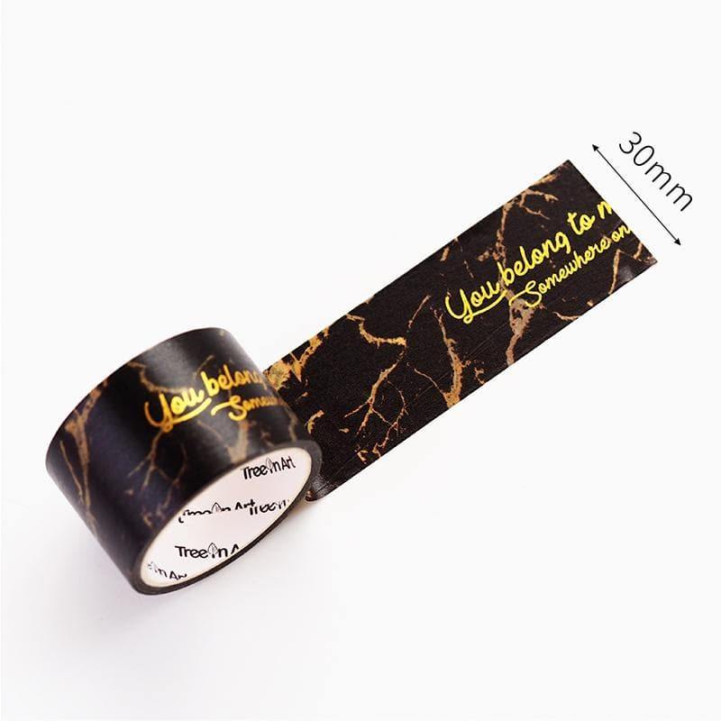 Individual Washi Tapes - Golden Washi Tapes - Sunsin In my Life Masking Tape - Black simple