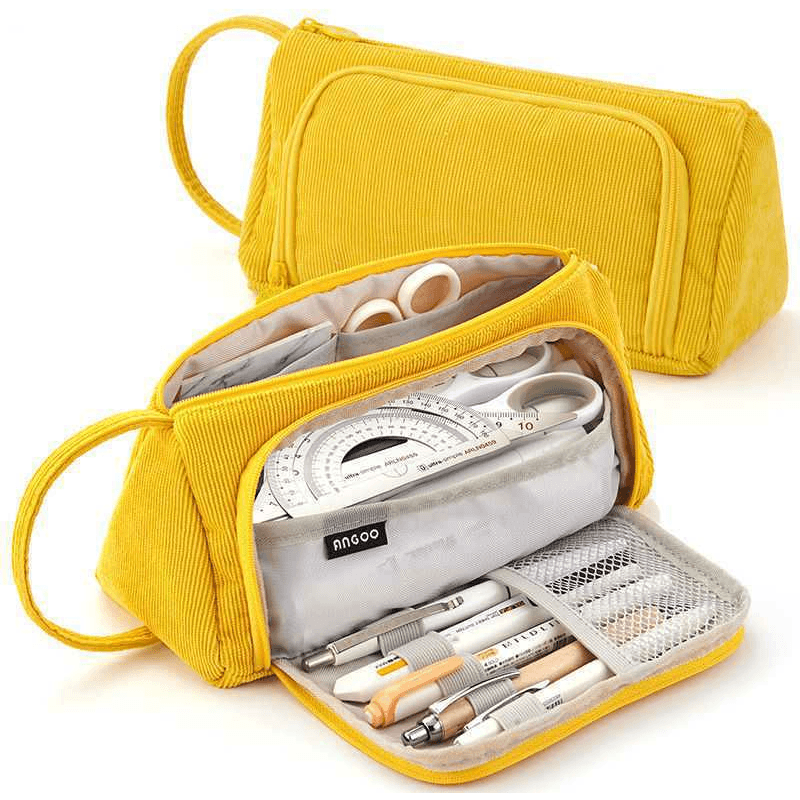 Pen & Pencil Cases - Large Pencil Case - Lemon yellow
