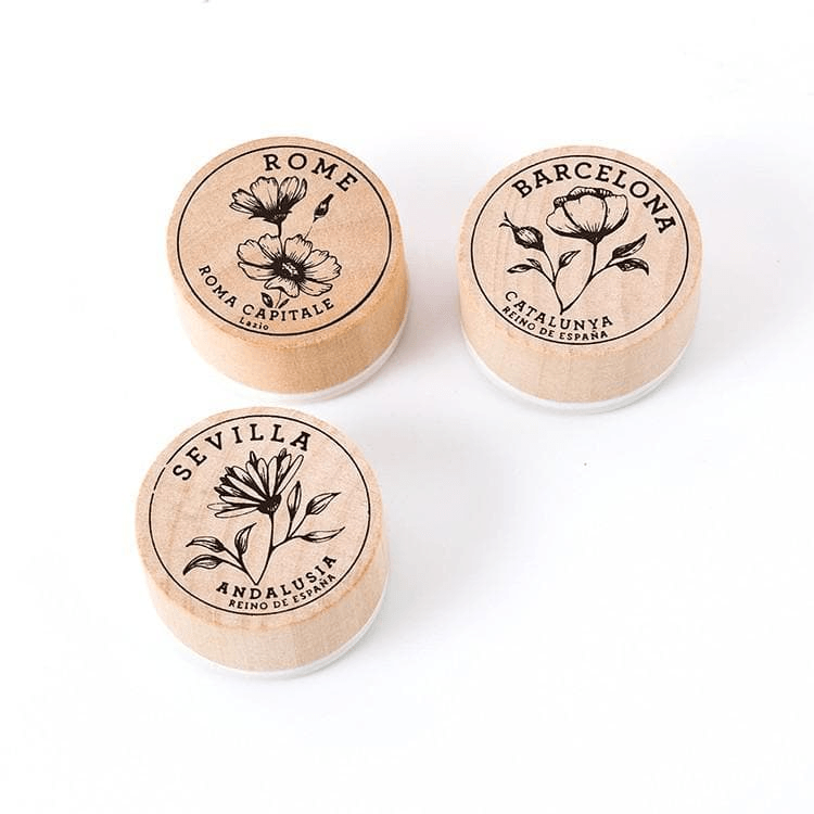 Decorative Stamps - Round Rubber Stamps - 4