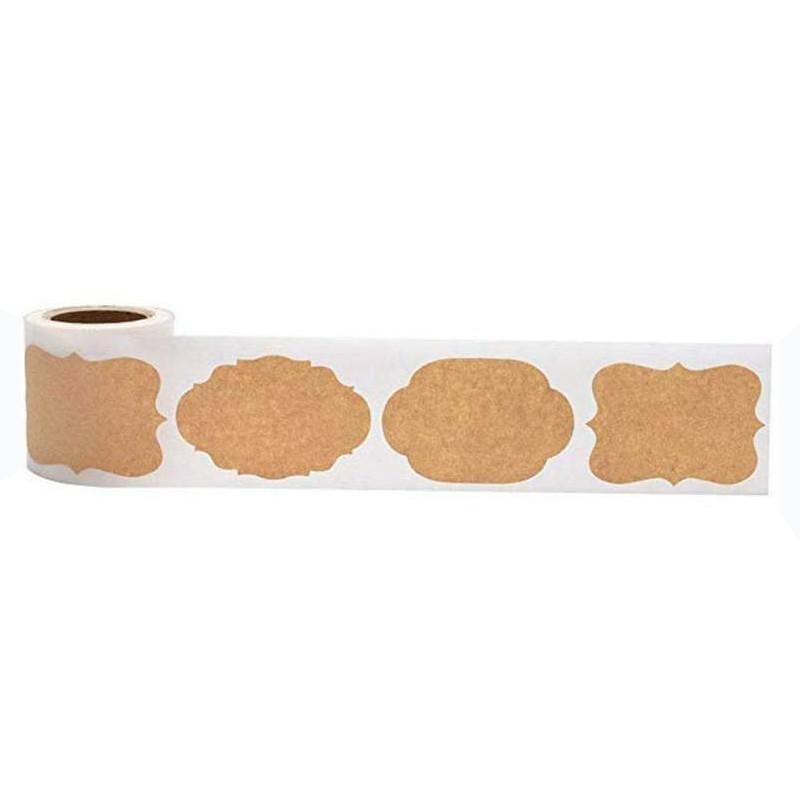 Decorative Stickers - Kraft Paper Label Sticker Roll - Rounded