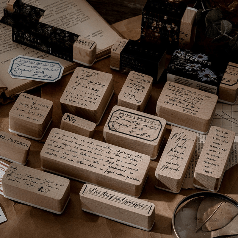 Decorative Stamps - Wooden Rubber Stamps - Inspiring Quotes -